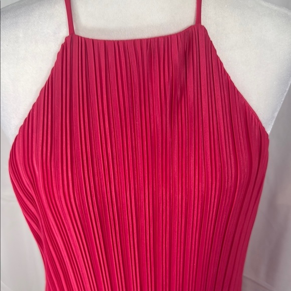 House of Harlow 1960 Pink Pleated Halter Sheath Dress Size M - Picture 5 of 9